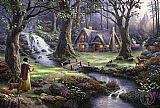 Snow White discovers the cottage by Thomas Kinkade